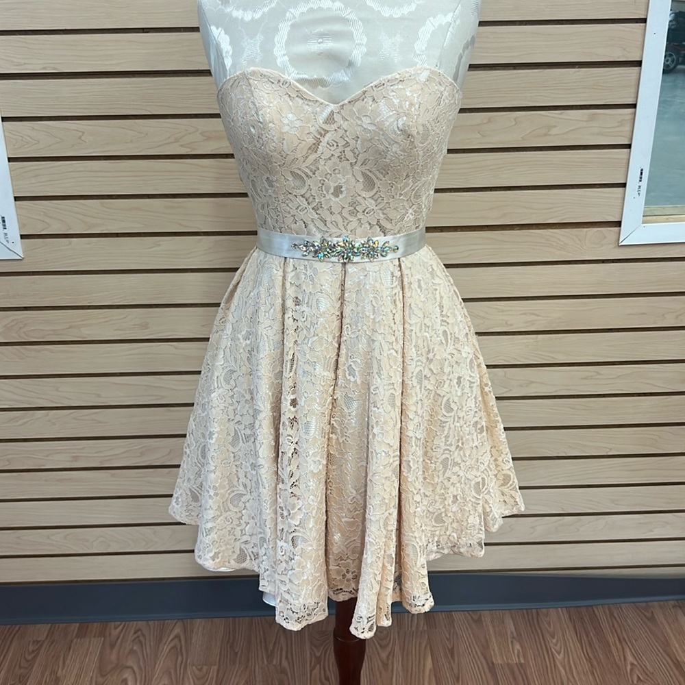 STAR BOX, S6147, SMALL CHAMPAGNE DRESS